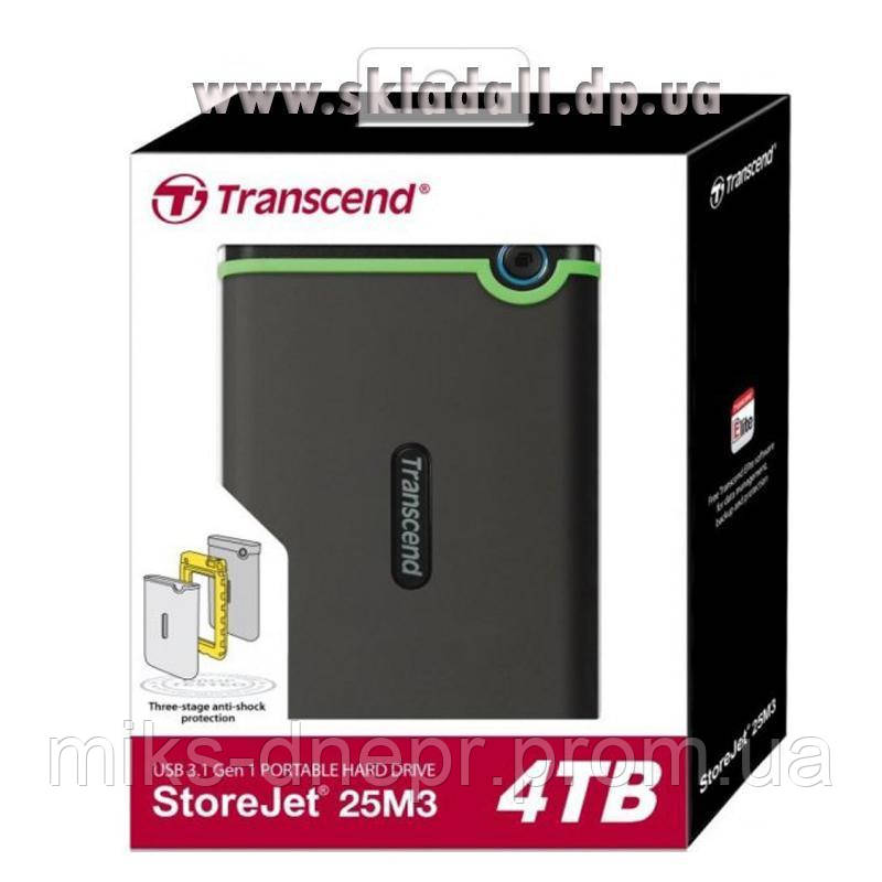 Портативний жорсткий диск HDD.4.0Tb Transcend TS4TSJ25M3S USB3.1 SJ2.5" Акція