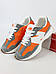 Чоловічі кросівки літні сірі з оранжевим New Balance 327 Grey Orange. Взуття літнє чоловіче Нью Баланс 327, фото 3