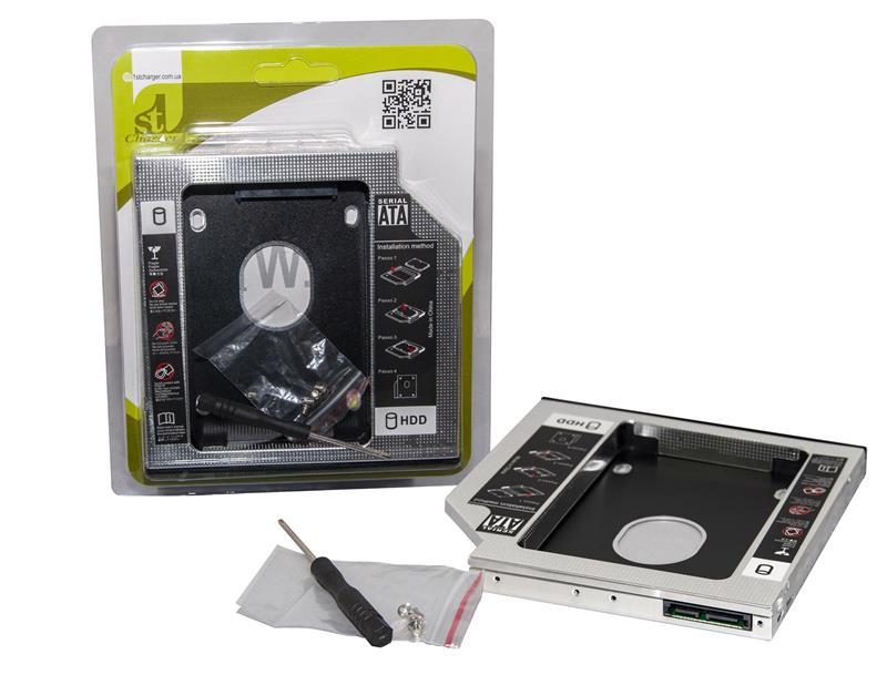 Адаптер 1StCharger HDD 2.5" у відсік приводу ноутбука SATA/mSATA (HDC1ST127-1)