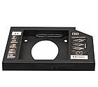 Перехідник Frime для установки 2.5" SSD/HDD у відсік приводу 9.5мм Black (FHDC950P), фото 3