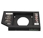 Перехідник Frime для установки 2.5" SSD/HDD у відсік приводу 9.5мм Black (FHDC950P), фото 4