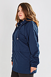 Подовжена вітровка Finn Flare FBC16000-101 Plus Size темно-синя XL, фото 3