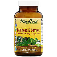 Сбалансированный комплекс витаминов В, Balanced B Complex, MegaFood, 90 таблеток GL, код: 2337665