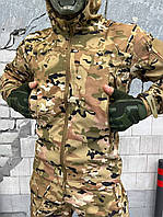 Костюм тактический soft shell мультиками, армейская камуфляжная форма на флисе, штурмовой костюм зсу