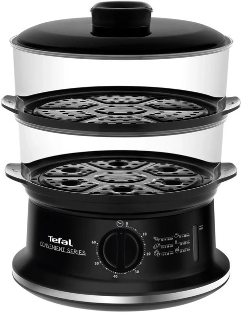 Кухонная электрическая пароварка TEFAL VC140131 Электрическая пароварка 6 литров (900 Вт) - фото 3 - id-p1989651631