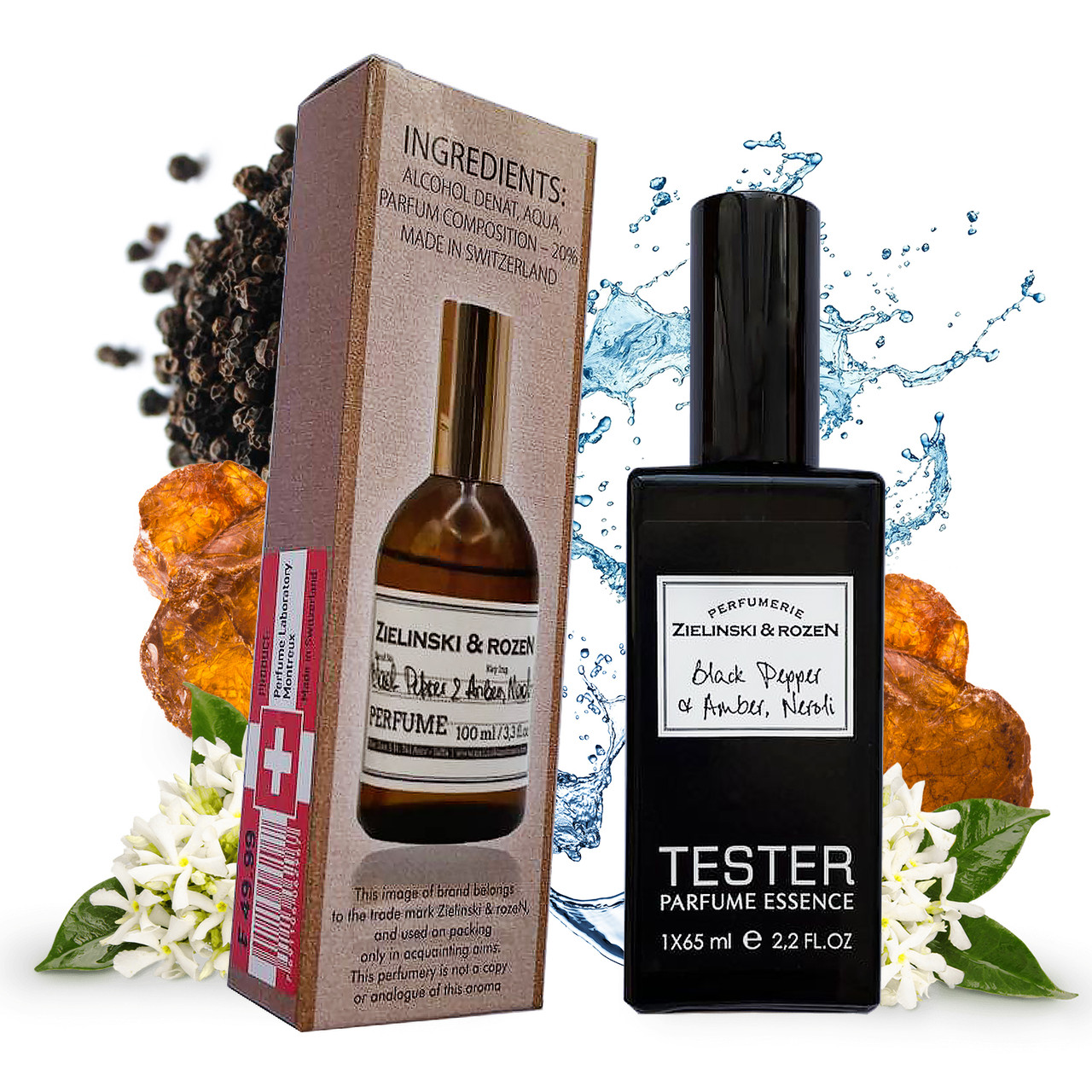 ZIELINSKI & ROZEN BLACK PEPPER & AMBER, NEROLI (ЗЕЛІНСКІ & РОЗЕН БЛЕК ПЕППЕР, АМБЕР, НЕРОЛІ) 65 МЛ. ОПТ