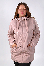Подовжена вітровка Finn Flare FBC16000-812 Plus Size рожева XL