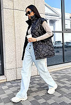 Жіночий стильний жилет Міда чорний, фото 2