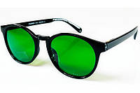 Універсальні окуляри з зеленою лінзою з натурального скла унісекс