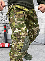 Тактическая штаны softshell, брюки военные на флисе, боевые штаны мультикам с наколенниками hj488
