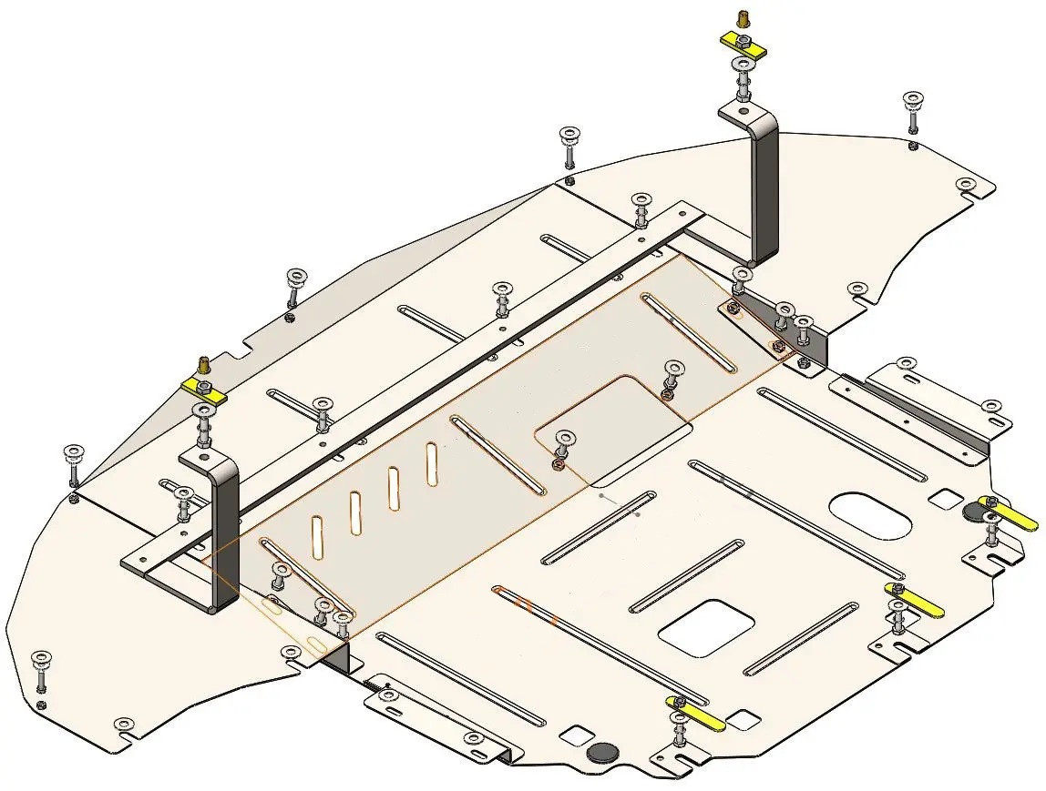 Захист двигуна Hyundai Sonata LF (2015-2017) Кольчуга, фото 1