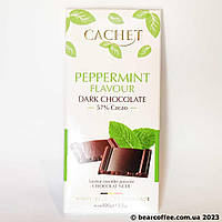 Cachet Peppermint Crisp Dark Chocolate 57 cacao черный шоколад с мятой 100г