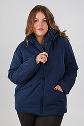 Демісезонна жіноча куртка Finn Flare FBC16002-101 Plus Size темно-синя XL