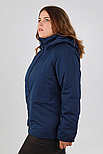 Демісезонна жіноча куртка Finn Flare FBC16002-101 Plus Size темно-синя XL, фото 4