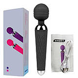 Вібратор "Чарівна паличка" USB — Чорний — Вібратори, фото 3