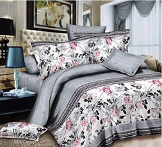 Двоспальний комплект постільної білизни з тканини Бязь Голд "Нічна троянда"