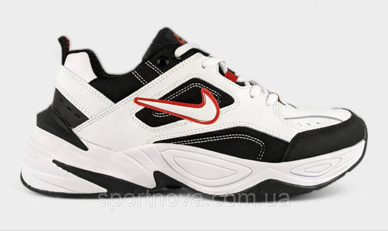 Жіночі термо кросівки осінь/зима Nike Monarch шкіряні чорно-білі р 36-41