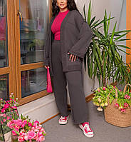 Костюм женский брюки и кимоно XL, Темно-серый