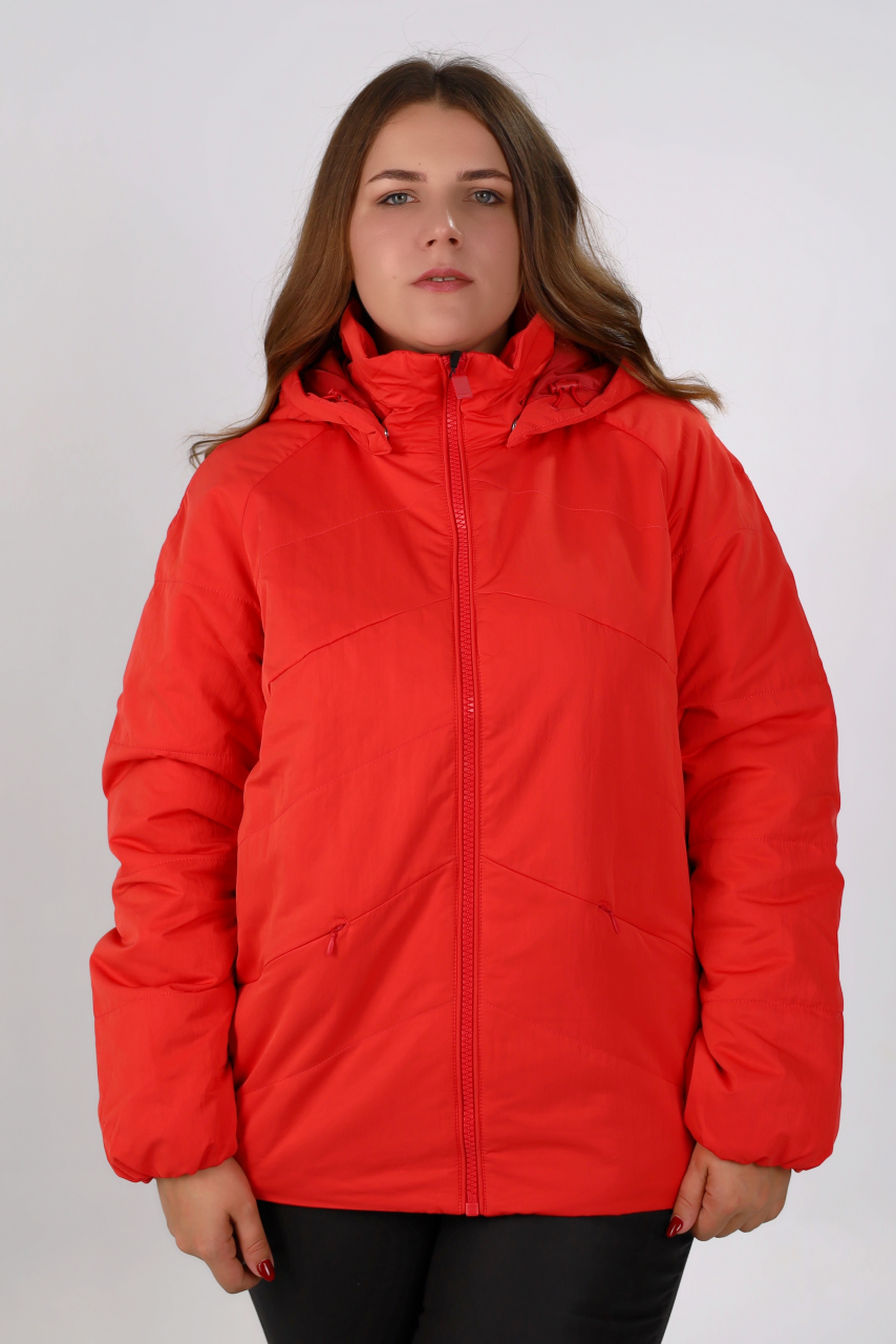Демісезонна жіноча куртка Finn Flare FBC16002-383 Plus Size червона XL