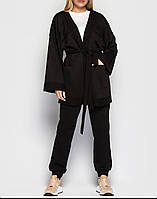 Костюм женский брюки и кимоно M, Черный