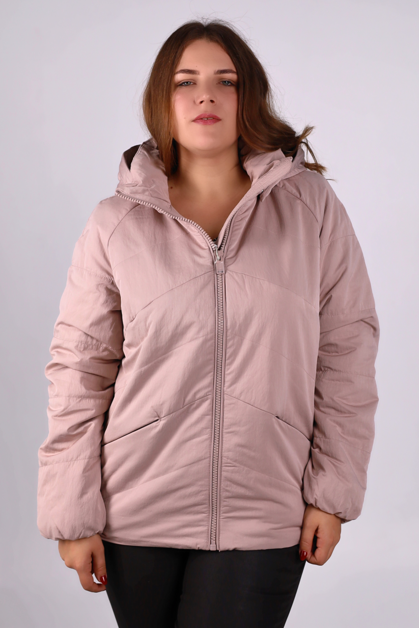 Демісезонна жіноча куртка Finn Flare FBC16002-812 Plus Size рожева XL