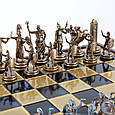Шахи з тематичними фігурами у дерев'яному подарунковому футлярі від грецької компанії Manopoulos, фото 4