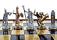 Шахи з тематичними фігурами у дерев'яному подарунковому футлярі від грецької компанії Manopoulos, фото 5