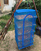 Складана сушарка Підвісна для риби вдома, фруктів 5+1 ярусів 50х50х100 см, Сітка складана GSK