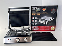 Электрогриль контактный прижимной со съемными пластинами 3500W Zepline ZP-086, Электрический гриль для дома