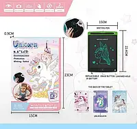 Дитячий LCD планшет для малювання Єдиноріг, 8,5 дюймів, дошка для малювання, подарунок для дівчинки