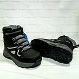 Зимові дитячі черевики, термочеревики для хлопчика тм B&G, розміри 31- 36, чорні., фото 4