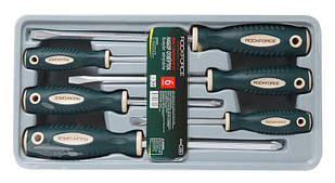 Набір викруток 6пр. (SL5,5;6,5;8;PH1;2;3) в лотку