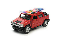 Машина металлическая KT5097S HUMMER H2 SUT with surfboard