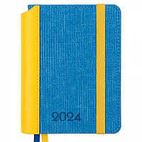 Щоденник Leo Planner А6 датований 2024 Patriot I жовто-синій (252455)