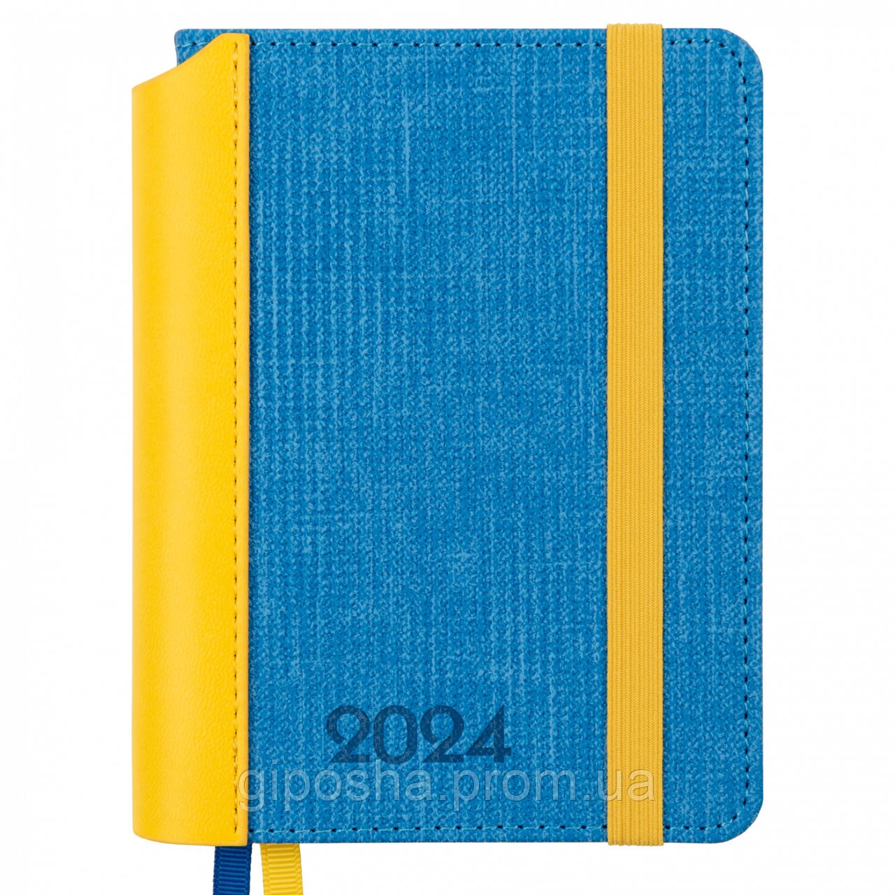 Щоденник Leo Planner А6 датований 2024 Patriot I жовто-синій (252455)