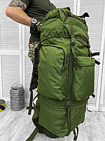 Тактический рамный рюкзак 100л олива Shock, армейский большой рюкзак для военных зсу олива