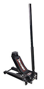 Домкрат підкатний гідравлічний 3 т посилений низькопрофільний (2 поршня, гумова накладка, h min75мм,