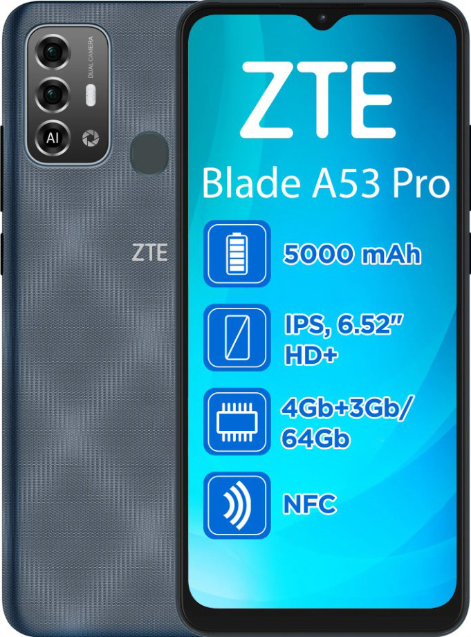 ZTE Blade A53 Pro 64 GB - buy smartphone: prices, reviews, specifications >  price in stores Ukraine: Kyiv, Dnepropetrovsk, Lviv, Odessa