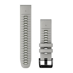 Ремінець силіконовий Garmin QuickFit 22 Watch Bands Fog Grey/Moss Silicone (010-13280-08)