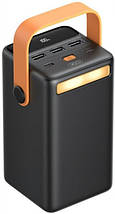 Портативний Power Bank XO-PR168 50000 mAh зовнішній акумулятор повербанк для смартфона швидка зарядка ліхтарик, фото 3