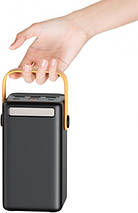 Портативний Power Bank XO-PR168 50000 mAh зовнішній акумулятор повербанк для смартфона швидка зарядка ліхтарик, фото 4