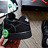 Чоловічі кросівки Nike Air Jordan 1 Low Travis Scott Black (Чорний) Найк Джордан шкіра замш нубук текстиль, фото 3