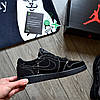 Чоловічі кросівки Nike Air Jordan 1 Low Travis Scott Black (Чорний) Найк Джордан шкіра замш нубук текстиль, фото 4