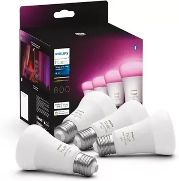 Розумна лампочка PHILIPS HUE White and color ambiance 4шт E27 806lm (929002489604)