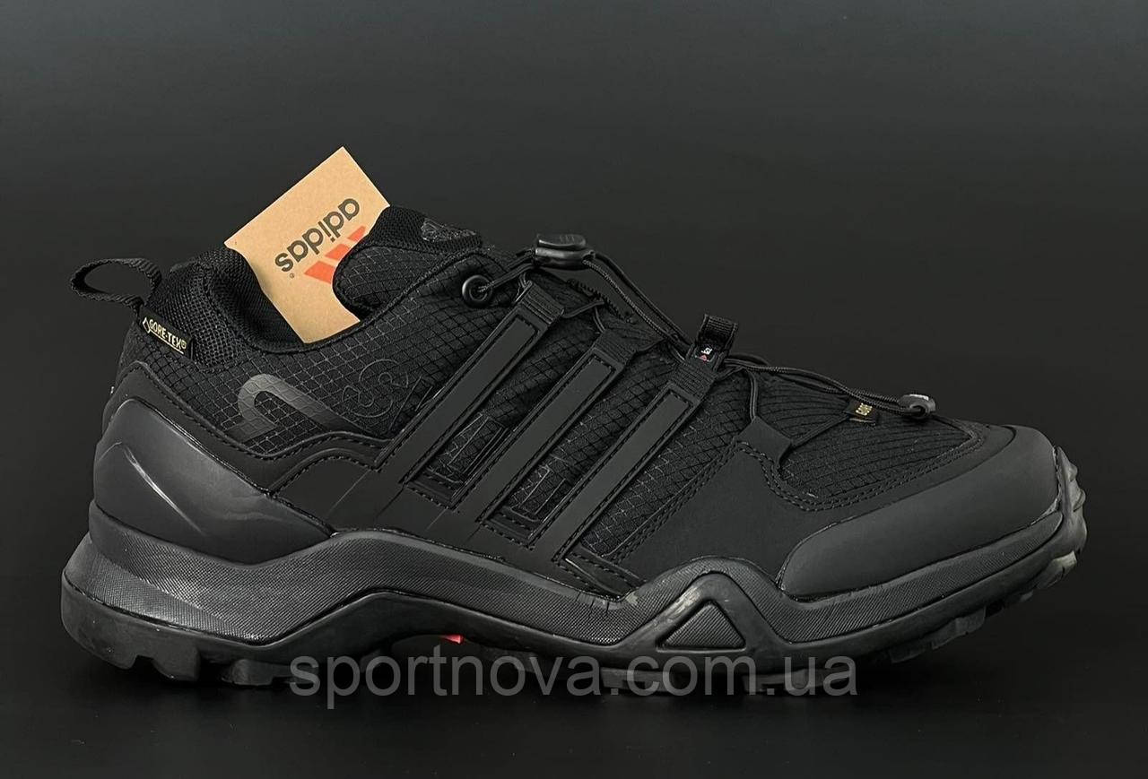 Чоловічі кросівки Adidas Gore-tex ТЕРМО осінь/зима водовідштовхувальна тканина чорний р. 41-45