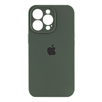 Силиконовый чехол на iPhone 13 Pro Max (Тёмно-зеленый)