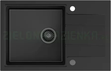 Кухонна мийка Quadron Peter Graniteq Black HCQP7850BLMPC, фото 1