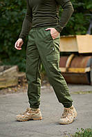 Брюки мужские с накладными карманами хакки, Легкие штаны из прочной качественной ткани
