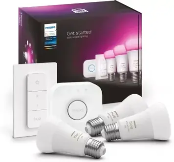 Розумні LED лампочки Philips Hue E27 White and Color 3 шт 1100lm (929002468804)
