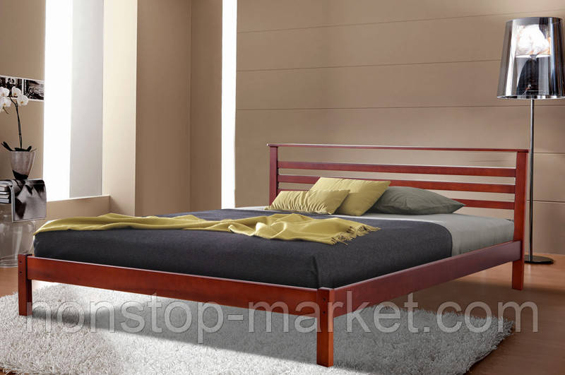 Ліжко двоспальне дерев'яне Діана 1.6 м (Мікс Меблі)